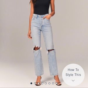 Abercrombie high rise Dad Jeans